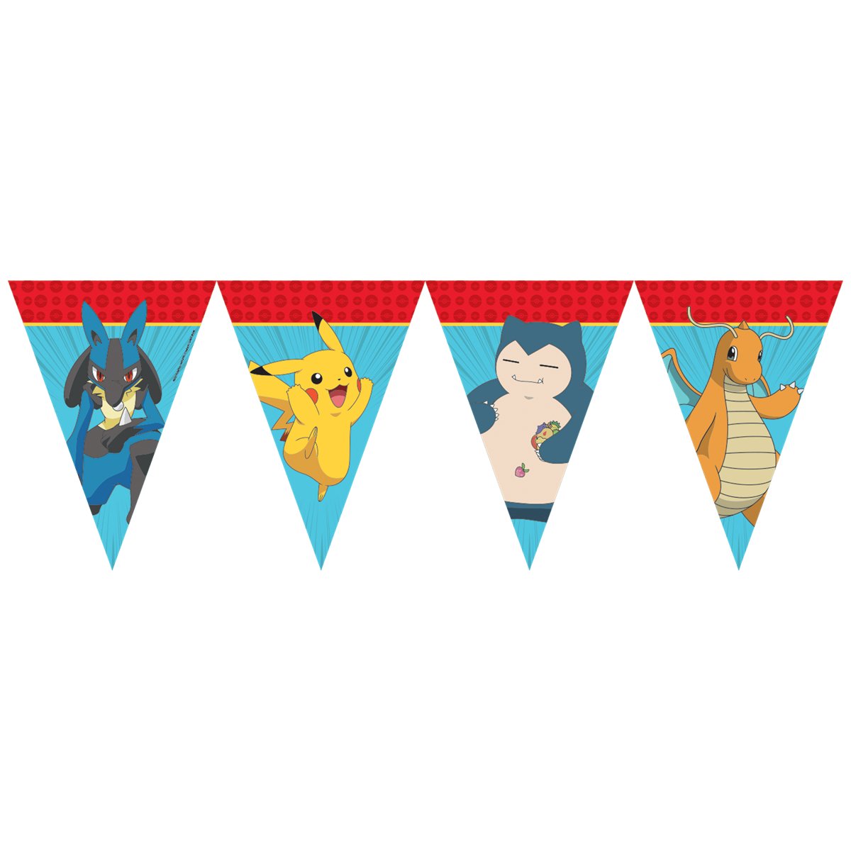 Pokémon® vimpelguirlande i papir lyseblå Pokémon® vimpelguirlande i papir lyseblå