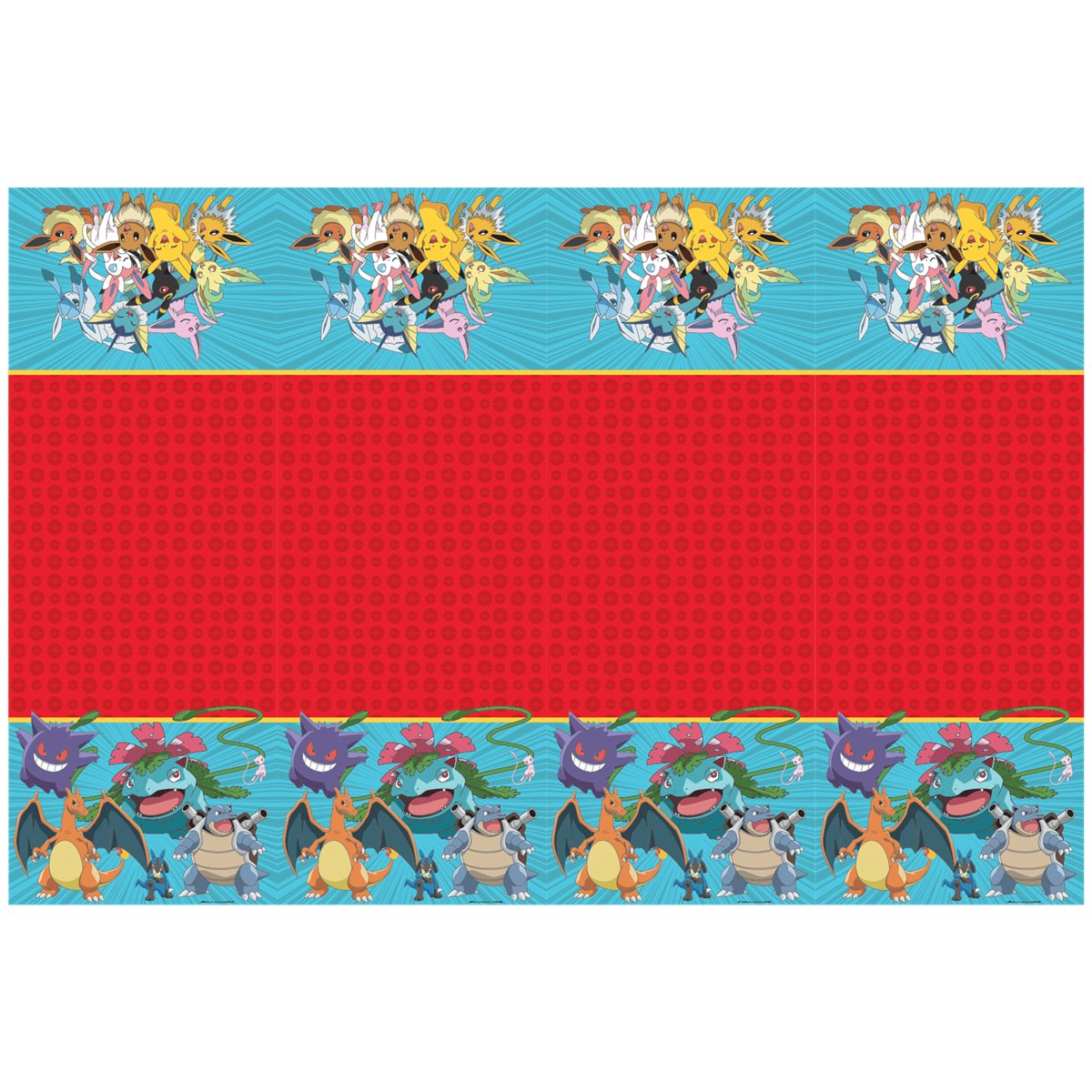 Pok&eacute;mon&reg; plastdug r&oslash;d/turkis 120x180 cm