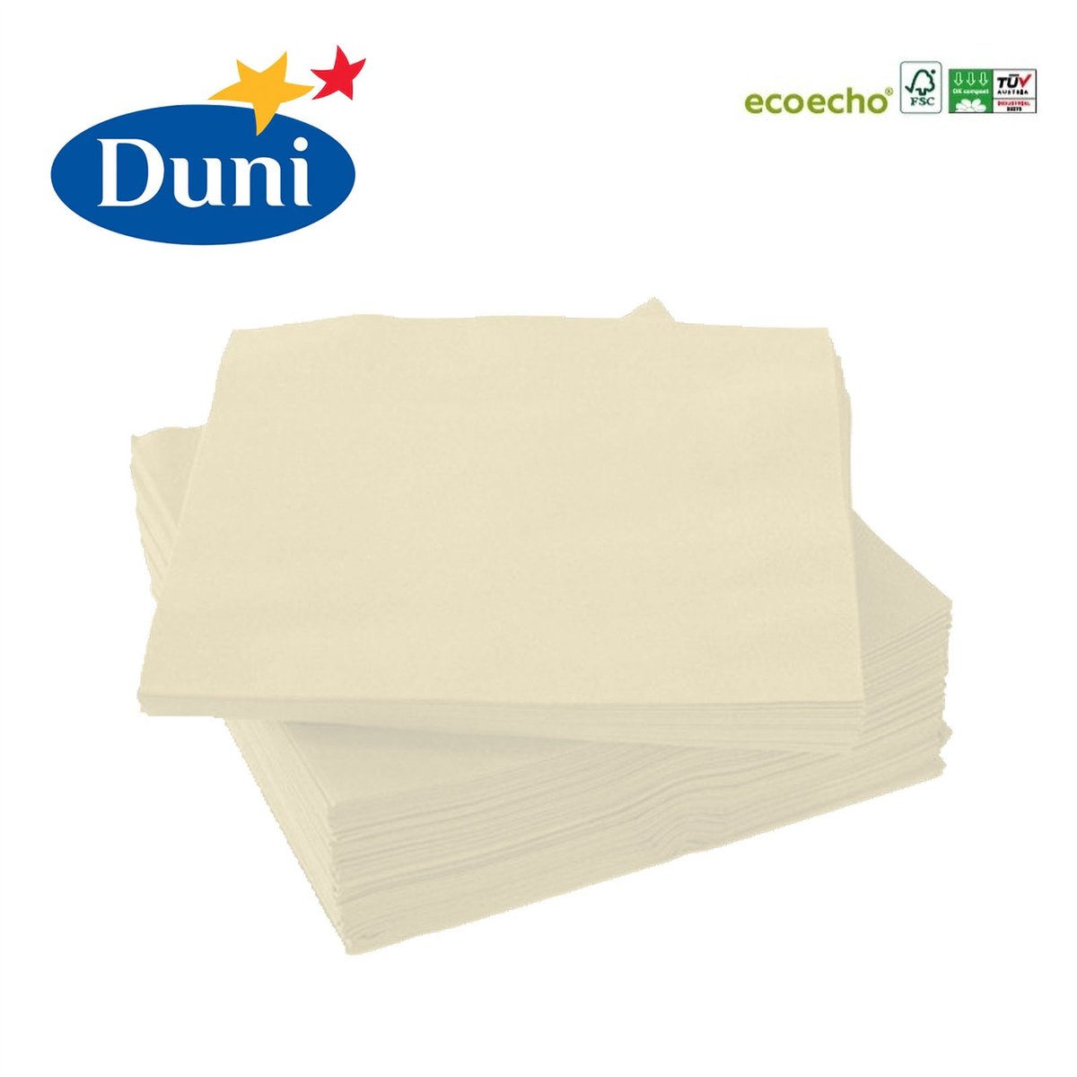 20 stk. Frokostservietter Duni Creme 33x33 cm 3-lags 20 stk. Frokostservietter Duni Creme 33x33 cm 3-lags