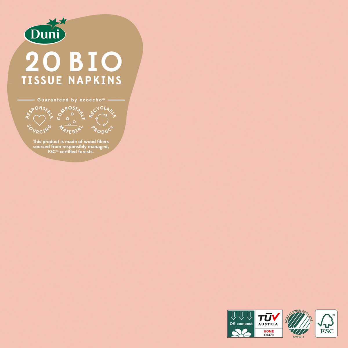20 stk. Servietter Blød Rosa 33x33 cm 3-lags 20 stk. Servietter Blød Rosa 33x33 cm 3-lags