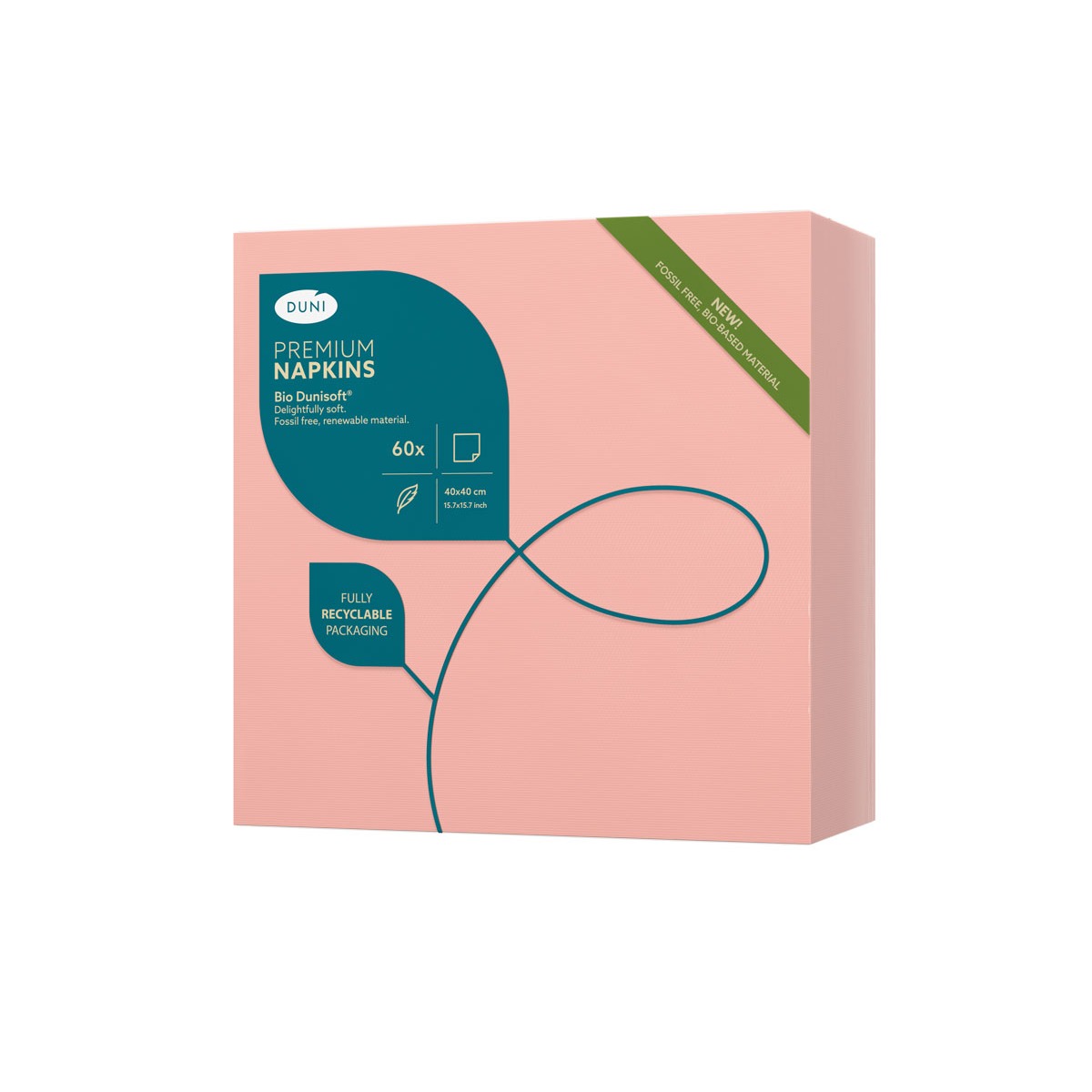 60 stk. Dunisoft Bio Servietter Blid Rosa 40x40 cm 60 stk. Dunisoft Bio Servietter Blid Rosa 40x40 cm