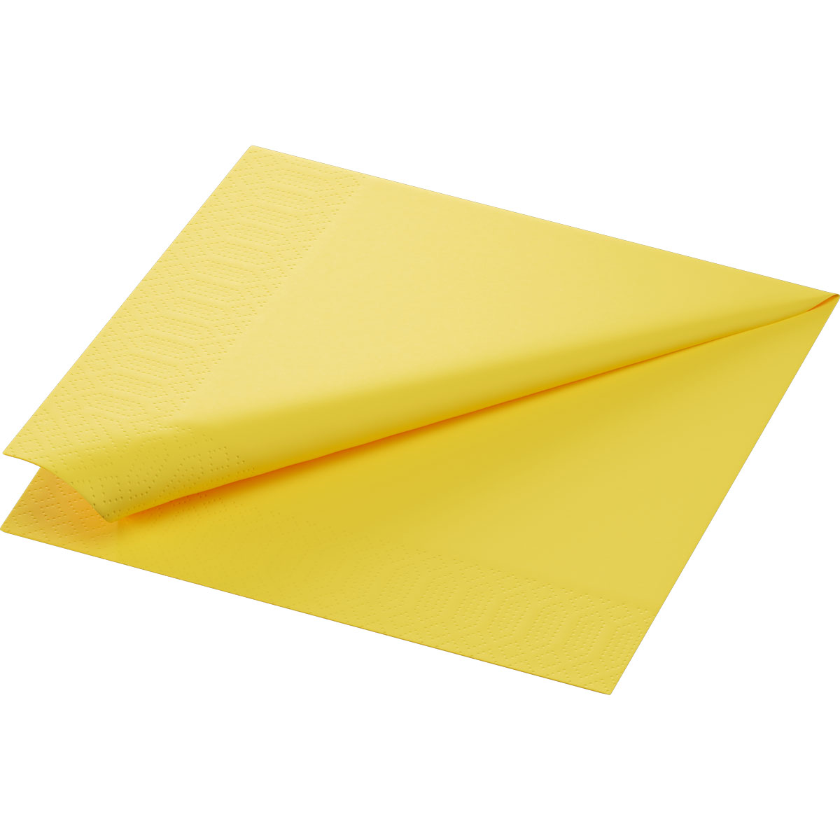 50 stk. Middagsservietter Gul 3-lags 40x40 cm