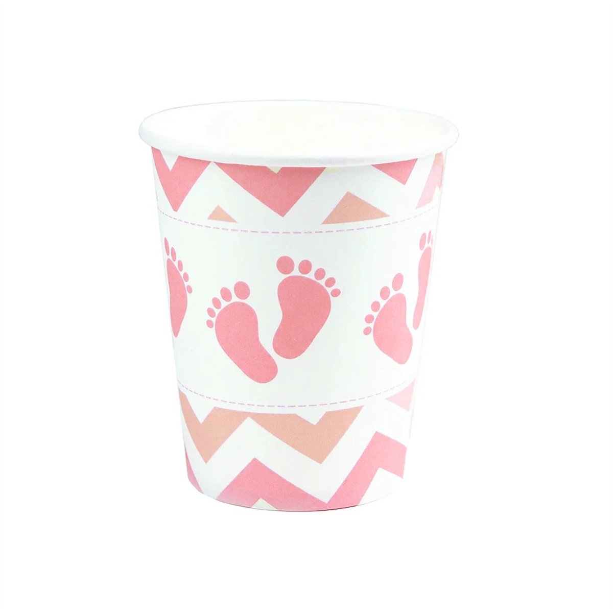 6 stk. Papkrus Pink til Baby Shower 220 ml 6 stk. Papkrus Pink til Baby Shower 220 ml