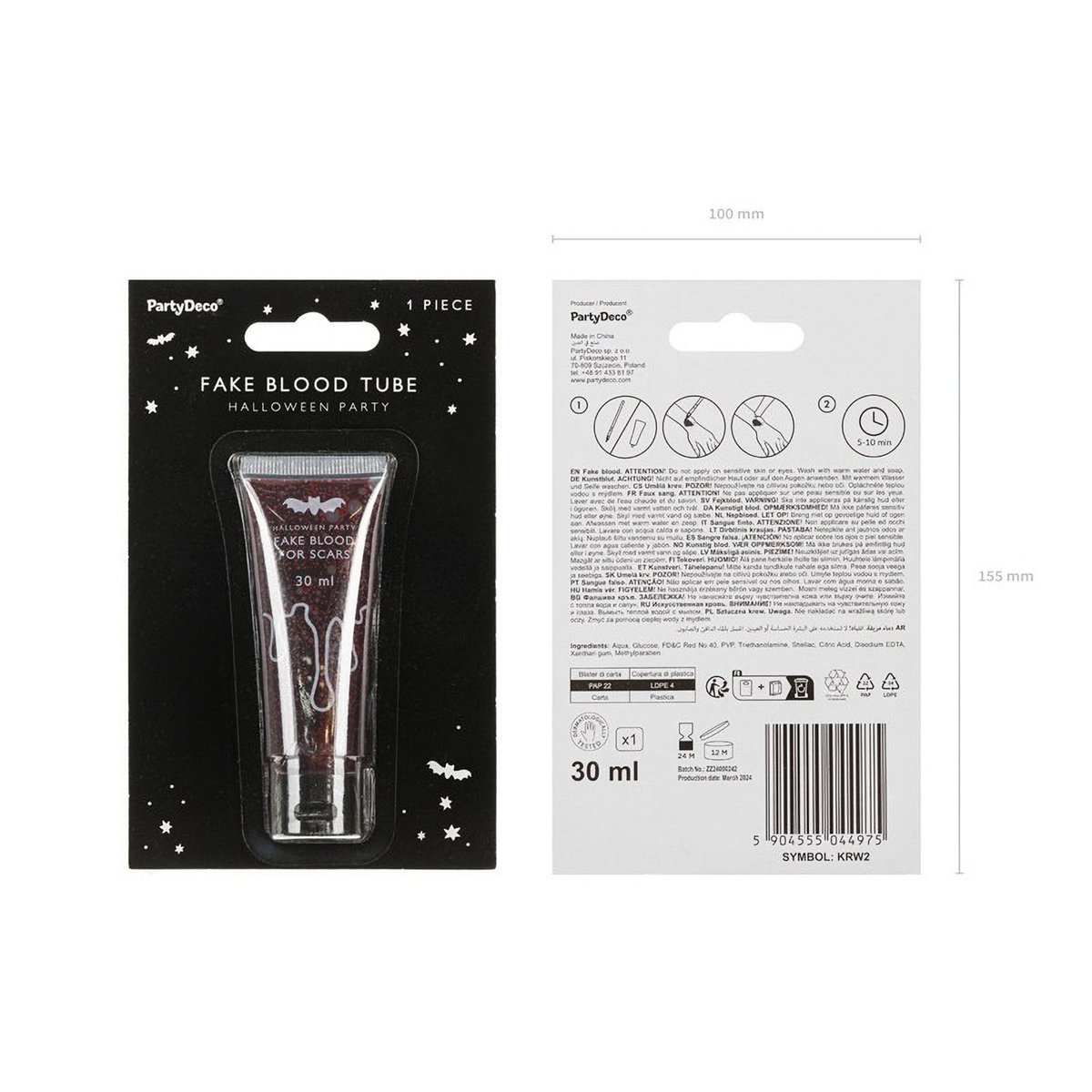 23 ml Falsk Blod Rød til Halloween og Teater Makeup 23 ml Falsk Blod Rød til Halloween og Teater Makeup