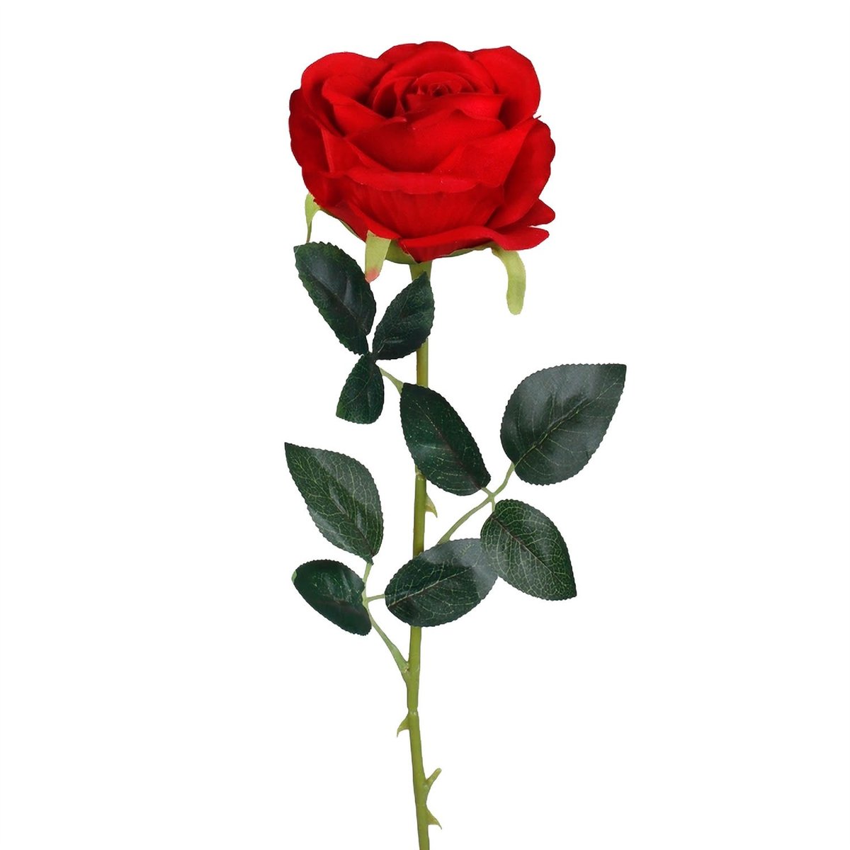 Kunstig Rød Rose med Bøjelig Stilk 62 cm Kunstig Rød Rose med Bøjelig Stilk 62 cm
