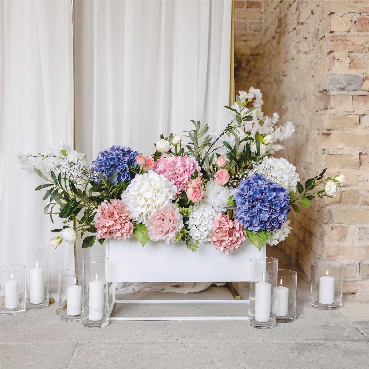 Kunstig Gypsophila Brudeslør Gren Hvid 62 cm Kunstig Gypsophila Brudeslør Gren Hvid 62 cm