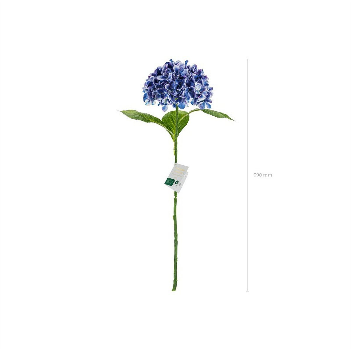 1 stk. Kunstig Hortensia p&aring; Stilk Marinebl&aring; 69 cm