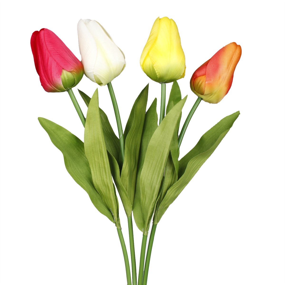 Kunstig Tulipan Rød/Rosa med Grønne Blade 67 cm Kunstig Tulipan Rød/Rosa med Grønne Blade 67 cm