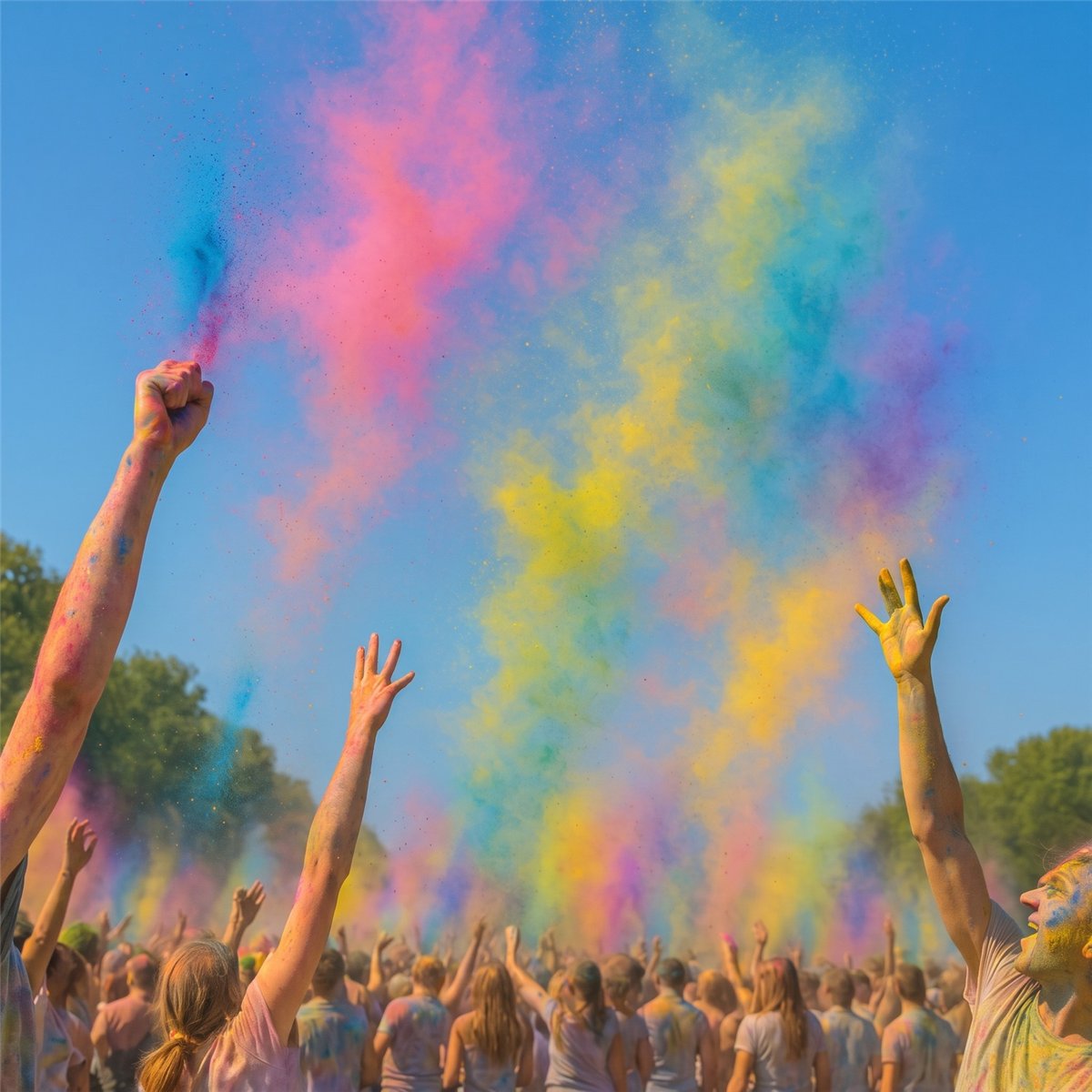70 g Holi Farvepulver Blå af Majsstivelse 70 g Holi Farvepulver Blå af Majsstivelse