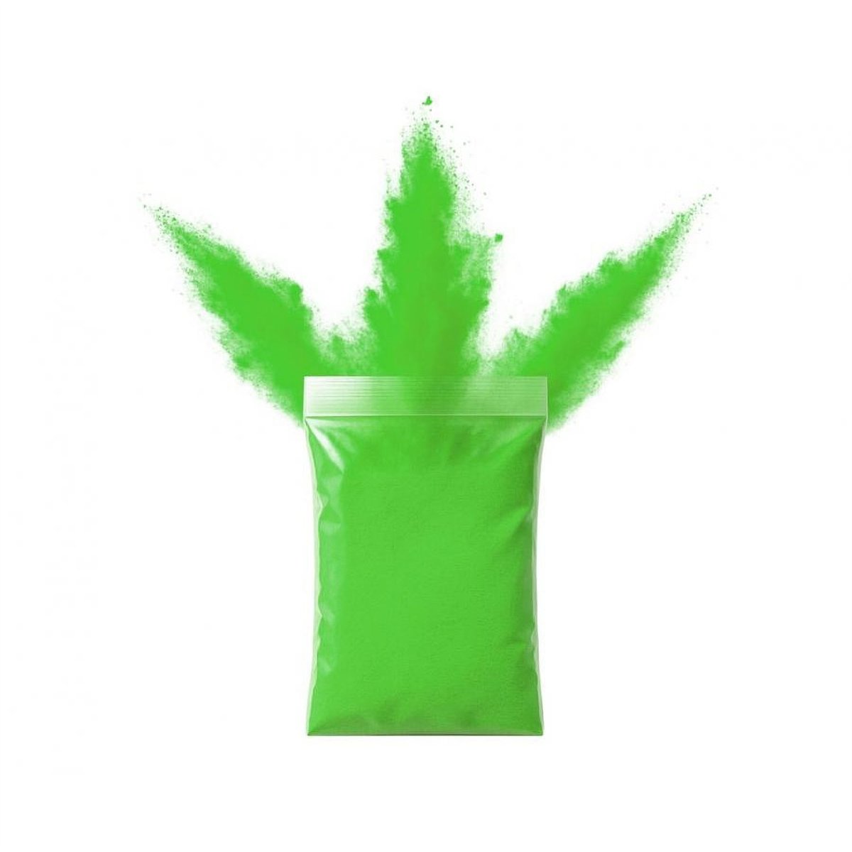 70 g Holi Farvepulver Grøn af Majsstivelse 70 g Holi Farvepulver Grøn af Majsstivelse