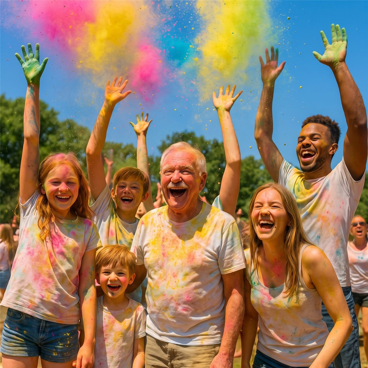70 g Holi Farvepulver Grøn af Majsstivelse 70 g Holi Farvepulver Grøn af Majsstivelse