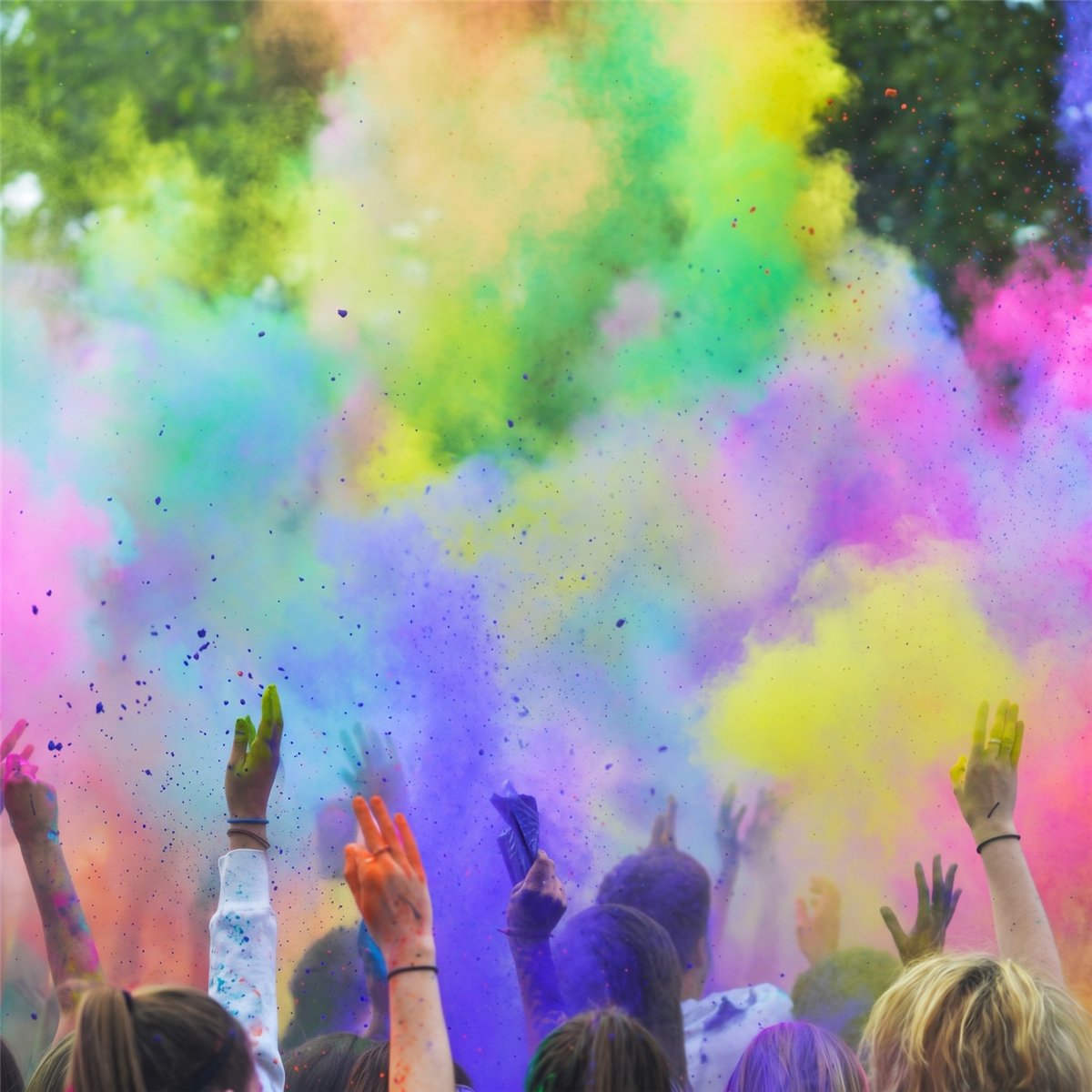 70 g Holi Farvepulver Grøn af Majsstivelse 70 g Holi Farvepulver Grøn af Majsstivelse