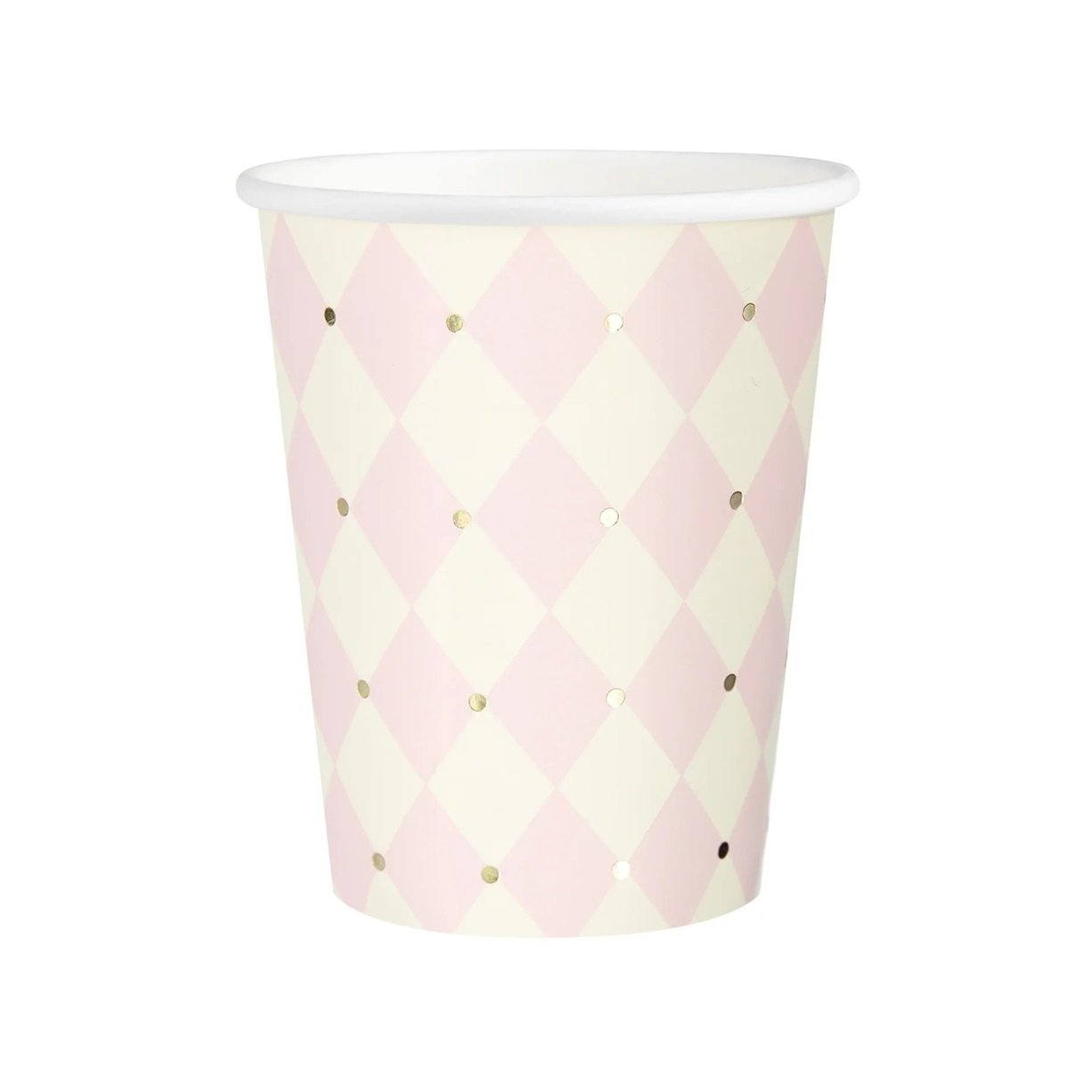 6 stk. Papkrus Pink og Creme med Guldprint 220 ml 6 stk. Papkrus Pink og Creme med Guldprint 220 ml