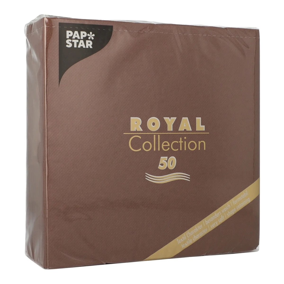 50 stk. Middagsservietter Brune Airlaid 40x40 cm 50 stk. Middagsservietter Brune Airlaid 40x40 cm