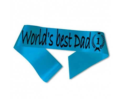 World´s best Dad Ordensbånd Aquablå