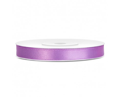 Satinbånd 6mm x 25m Lavendel - Glat silkelook