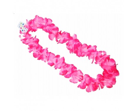 Hawaii blomster kæde Pink - 100 CM
