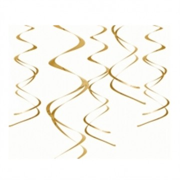5 stk. Lofts uro dekoration - Guld 60 cm.