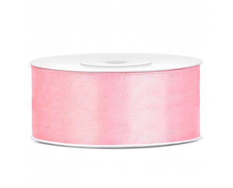 Satinbånd 25mm x 25m Lys Pink - Glat silkelook