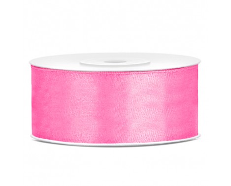 Satinbånd 25mm x 25m Pink - Glat silkelook
