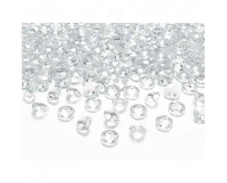 Pynte diamanter 100 stk. Klar 12 mm.