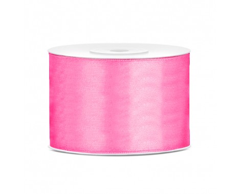Satinbånd 50mm x 25m Pink - Glat silkelook