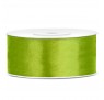Satinbånd 25mm x 25m Lime - Glat silkelook