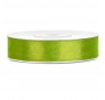 Satinbånd 12mm x 25m Lime - Glat silkelook
