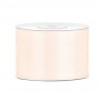 Satinbånd 50mm x 25m Lys beige - Glat silkelook