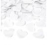 Konfettirør - Hvide hjerter i papir 60 cm