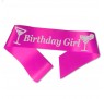 Birthday Girl ordensbånd i Fuchsia