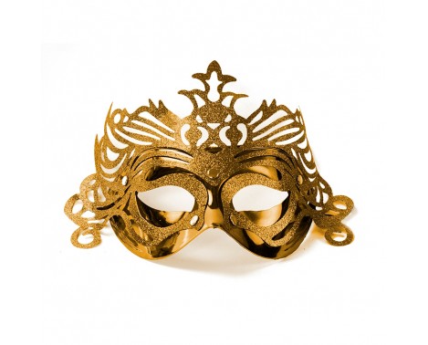 Maske Guld med mønster