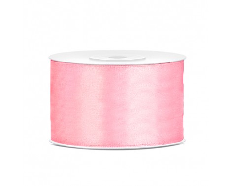 Satinbånd 38mm x 25m Lys Pink - Glat silkelook