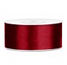 Satinbånd 25mm x 25m Bordeaux 25meter. Glat silkelook
