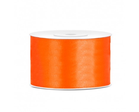 Satinbånd 38mm x 25m Orange - Glat silkelook