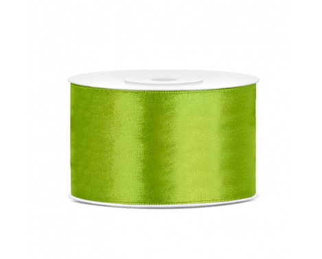 Satinbånd 38mm x 25m Lime - Glat silkelook