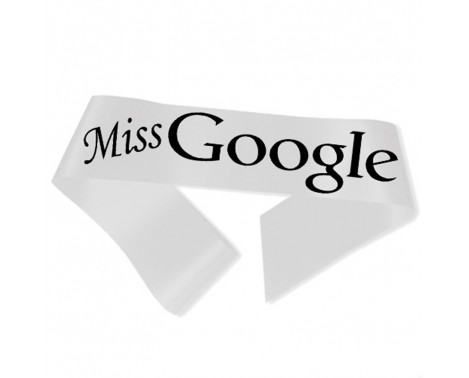 Miss Google Ordensbånd Hvid