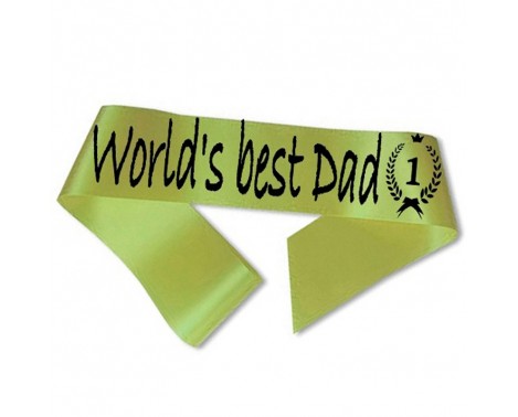 World´s best Dad Ordensbånd Limegrøn