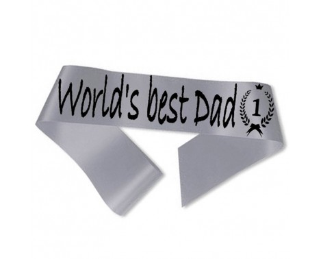 World´s best Dad Ordensbånd Sølv World´s best Dad Ordensbånd Sølv