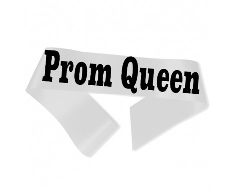 Prom Queen Ordensbånd Hvid Prom Queen Ordensbånd Hvid