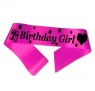 Birthday Girl ordensbånd i fuchsia