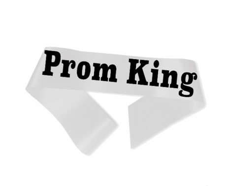 Prom King Ordensbånd Hvid