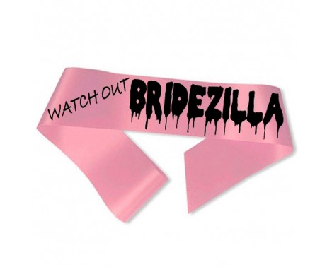 Watch Out Bridezilla Ordensbånd Pink