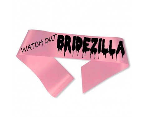 Watch Out Bridezilla Ordensbånd Pink Watch Out Bridezilla Ordensbånd Pink