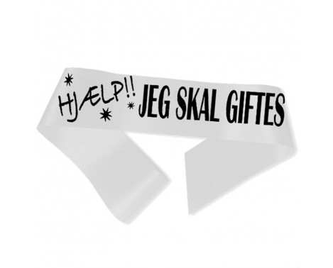 Hjælp jeg skal giftes Ordensbånd Hvid Hjælp jeg skal giftes Ordensbånd Hvid