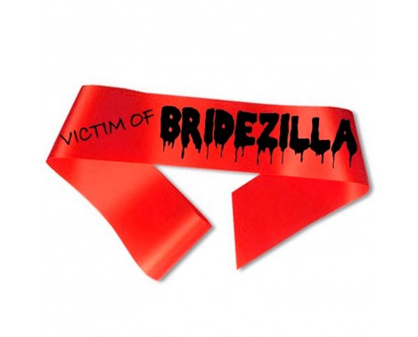 Victim of Bridezilla Ordensbånd rød Victim of Bridezilla Ordensbånd rød