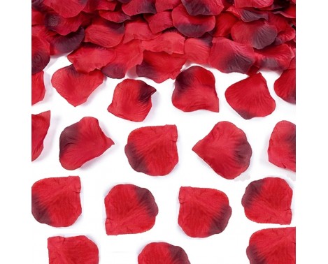 Rosenblade 500 stk røde og mørkerøde silke
