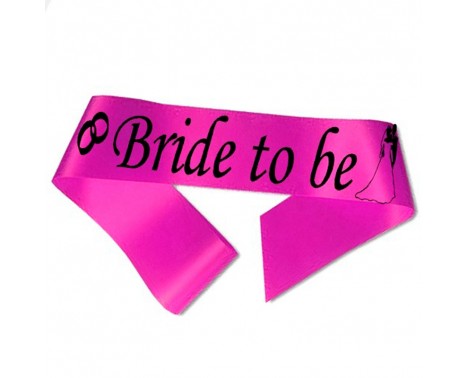 Bride to Be ordensbånd i fuchsia