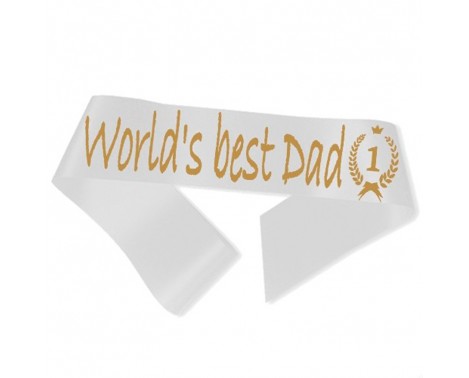 World´s best Dad Ordensbånd Hvid World´s best Dad Ordensbånd Hvid