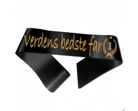Verdens bedste far Ordensbånd Sort Verdens bedste far Ordensbånd Sort